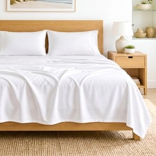 100 Egyptian Cotton Sheet Set 4 Piece 600 Thread Count 15" Deep Pocket Cooling