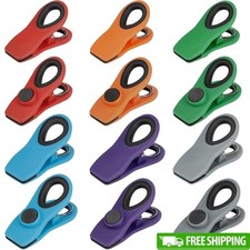 Magnetic Bag Clips Set 12 pcs Durable Food Sealing Clips Kitchen Organizer New