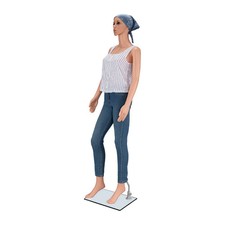 Full Body Female Mannequin Glass Base Retail Clothing Display Chest 33" 5' 9"