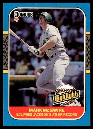 1987 Donruss Highlights Mark McGwire Rookie Oakland Athletics #46