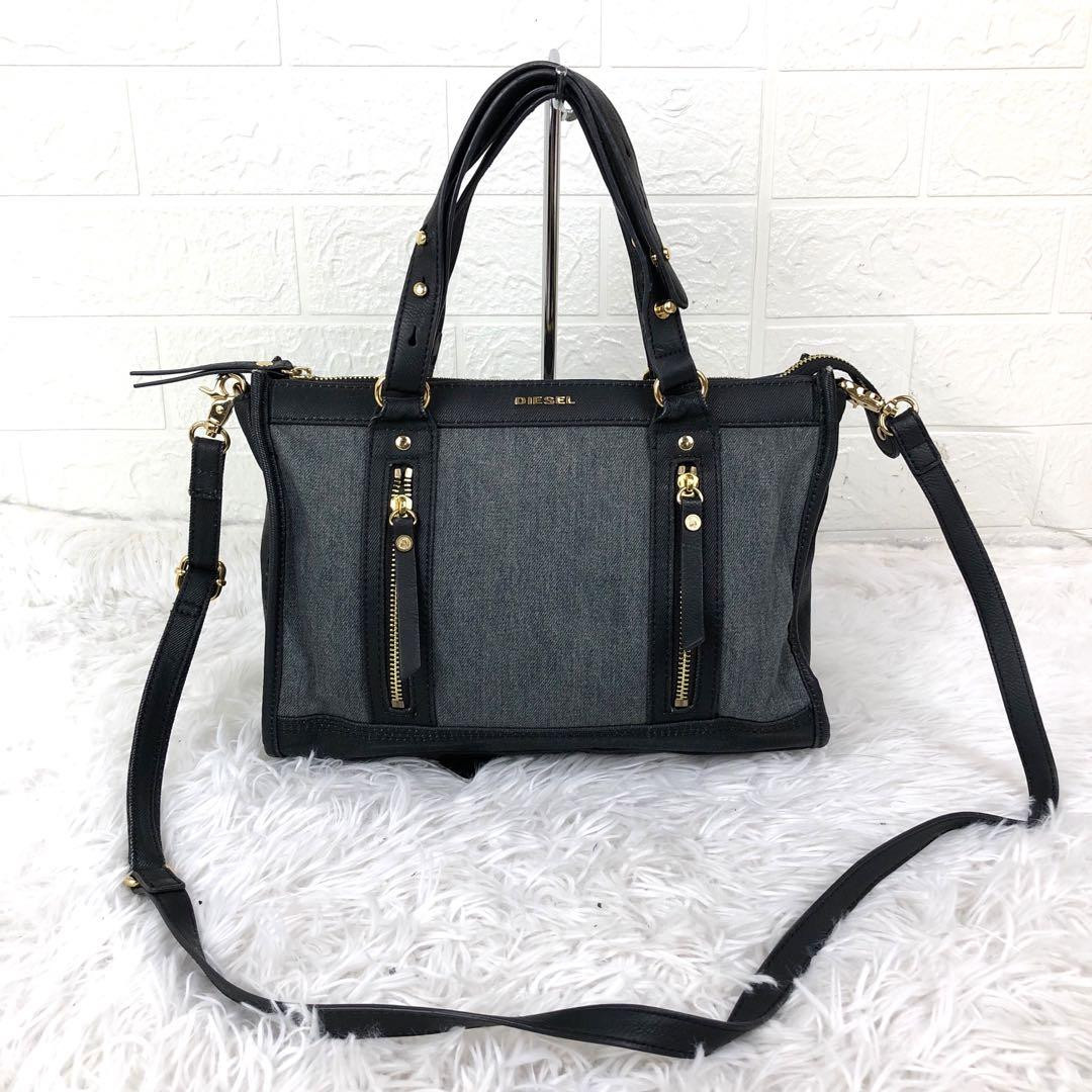 Authentic DIESEL tote hand 2way crossbody shoulder bag denim Authentic DIESEL tote hand 2way crossbody shoulder bag denim