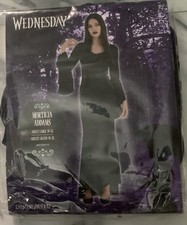 Wednesday Morticia Addams Adult Large 10-12 One Piece Dress NEW