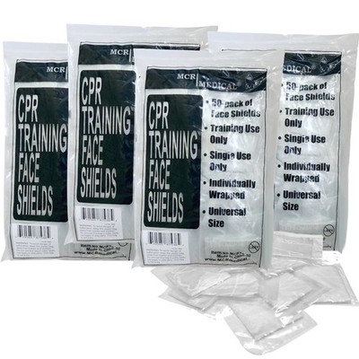 Pack of 200 CPR Training Shields, Individually Wrapped, MCRTS-200