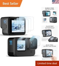 Waterproof Tempered Glass Screen Protector for GoPro Hero Series 12/11/10/9 