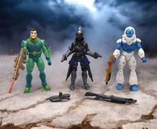 Jazwares Fortnite Squad Mode 3 Figure Lot 4" Trog-Moisty Merman-Omen 