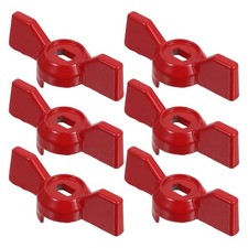 6Pcs Aluminum Valve Lever Handle Replacement Durable Red Outdoor Faucet Control