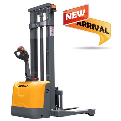 APOLLOLIFT 138'' High Lift Stacker Forklift 3300lbs Full Electric Pallet Stacker