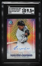 2021 Bowman Chrome Dawn of Glory Mojo /99 Yoelqui Cespedes SGC 9.5 Auto 09an