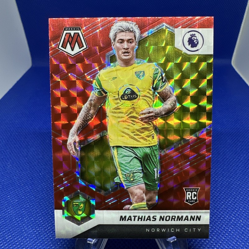 2021-22 Mosaic EPL Mithias Normann #96 Rookie RC Red Prizm Norwich City SP