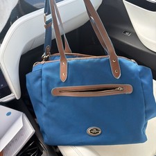 AUTHENTIC Coach Sawyer Baby Diaper Tote Women's Bag Mineral Blue used