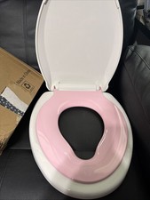 Garvee Pink And White Toilet Seat With Built In Toddler Seat Pink And White