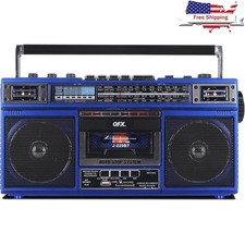Bluetooth Cassette Player Boombox W/ Radio USB SD Playback Voice Recorder