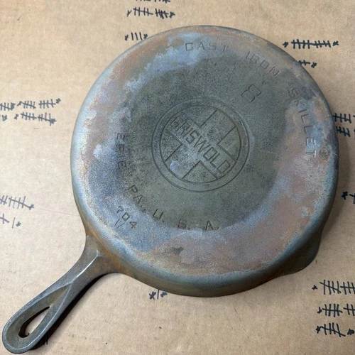 Griswold #8 Large Block Logo Cast Iron Skillet 704 W