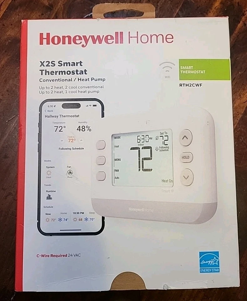 Honeywell Home X2S Smart Wi-Fi Thermostat Conventional/Heat Pump #RTH2CWF - Image 2 of 4