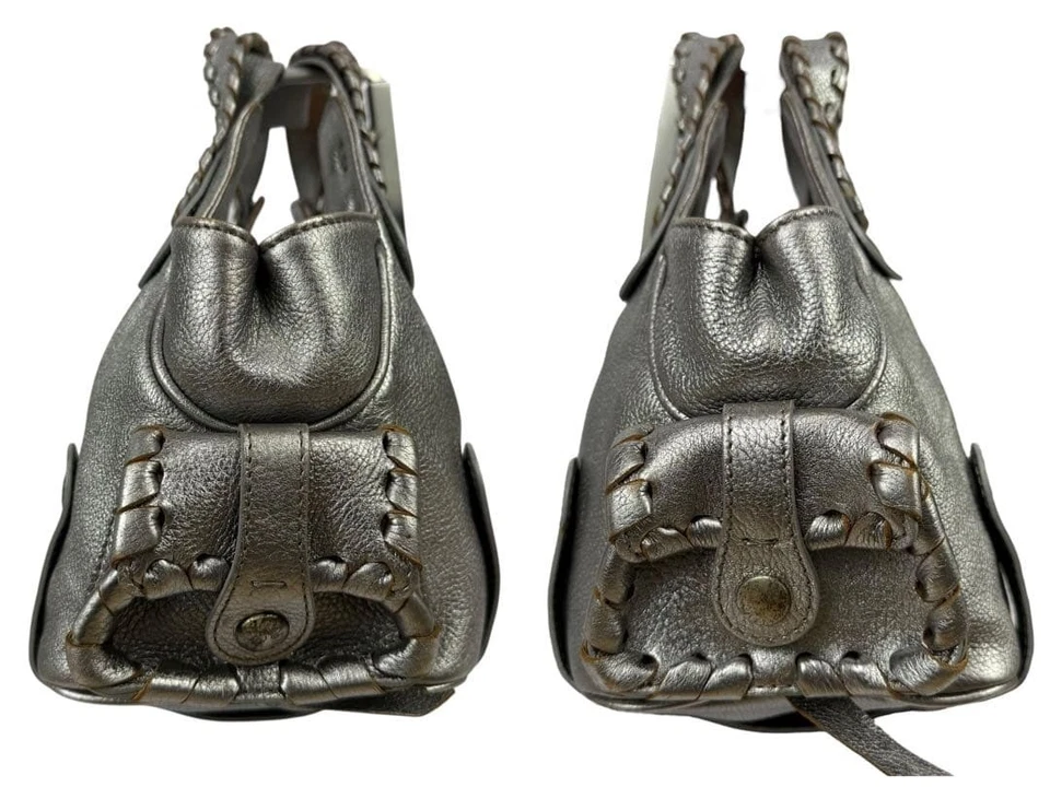 Bolso de Mano Chloé Silverado Vintage Cuero Plateado Auténtico Usado de Japón Foto 2 de 4