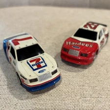 HO Slot Cars Set of 2 1986 TYCO Hardee's #28/Coke & 7 Eleven/Chief ~ Ford Thunde