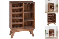 Weinregal Regal Braun 60X30X90 Cm Massives Upgecyceltes Holz