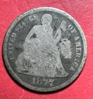 1877CC US Seated LIBERTY SILVER Dime! "Carson City" Mint! High in Demand! Good!