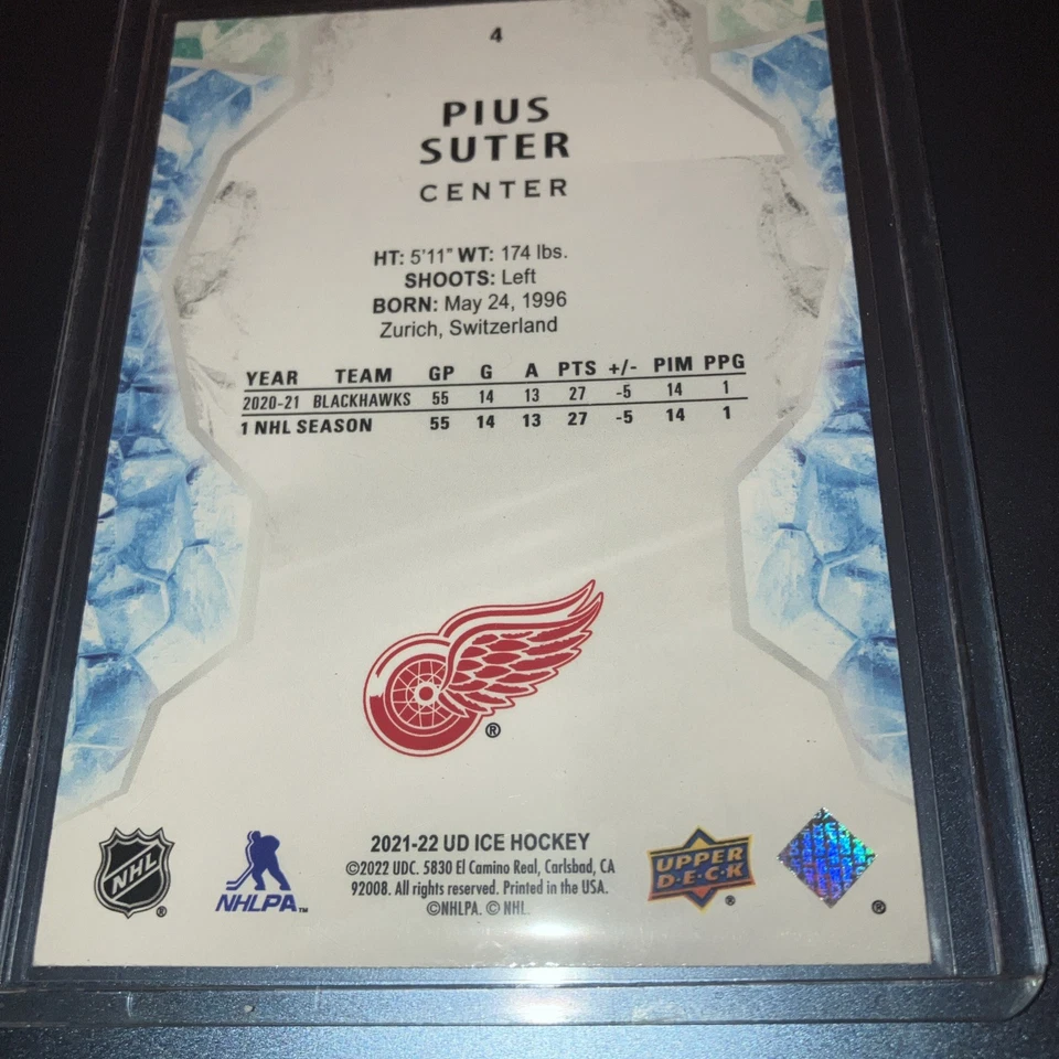 2021-22 Upper Deck Ice Orange #4 Pius Suter  - Image 2 of 2