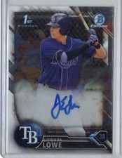 Josh Lowe - 2016 1st Bowman Chrome Draft Rookie RC Auto - Rays