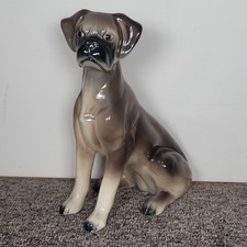 Boxer Dog Sitting Figurine Holland Glossy Approx 18.5cm