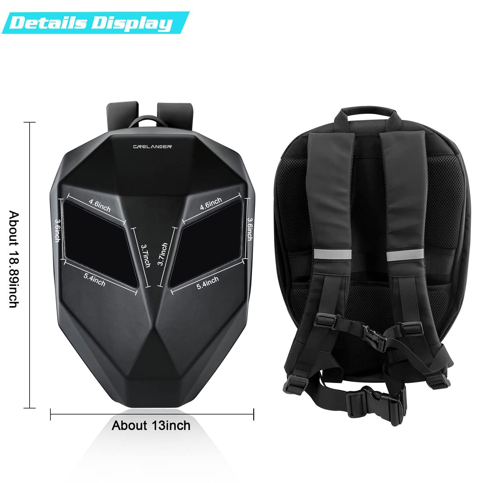 Knight Backpack, 19inch App Control Motorcycle Ba… - image 3
