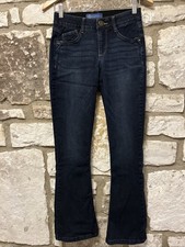 Democracy Ab Solution Stretch Jeans Sz 0P Dark Denim Wash