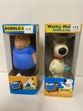 2005 Family Guy   Brian and Chris  Funko Wacky Wobblers Set of 2