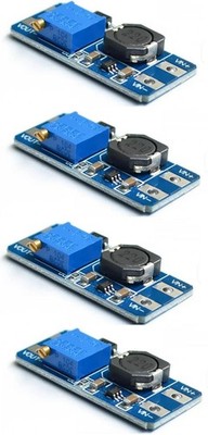 4x MT3608 USB-C Step Up Boost Spannungs- Voltage- Konverter 2-24Vin max. 28V 2A