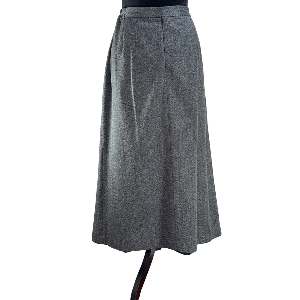Maxi falda para mujer Maggie Barnes gris espiga con abertura lateral talla 18W Foto 3 de 4