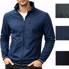 Herren Sommerjacke leicht dünn winddicht Freizeitjacke mit Reißverschluss Jacke