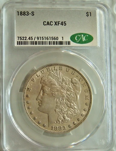 1883-S Morgan Silver Dollar XF45 cac