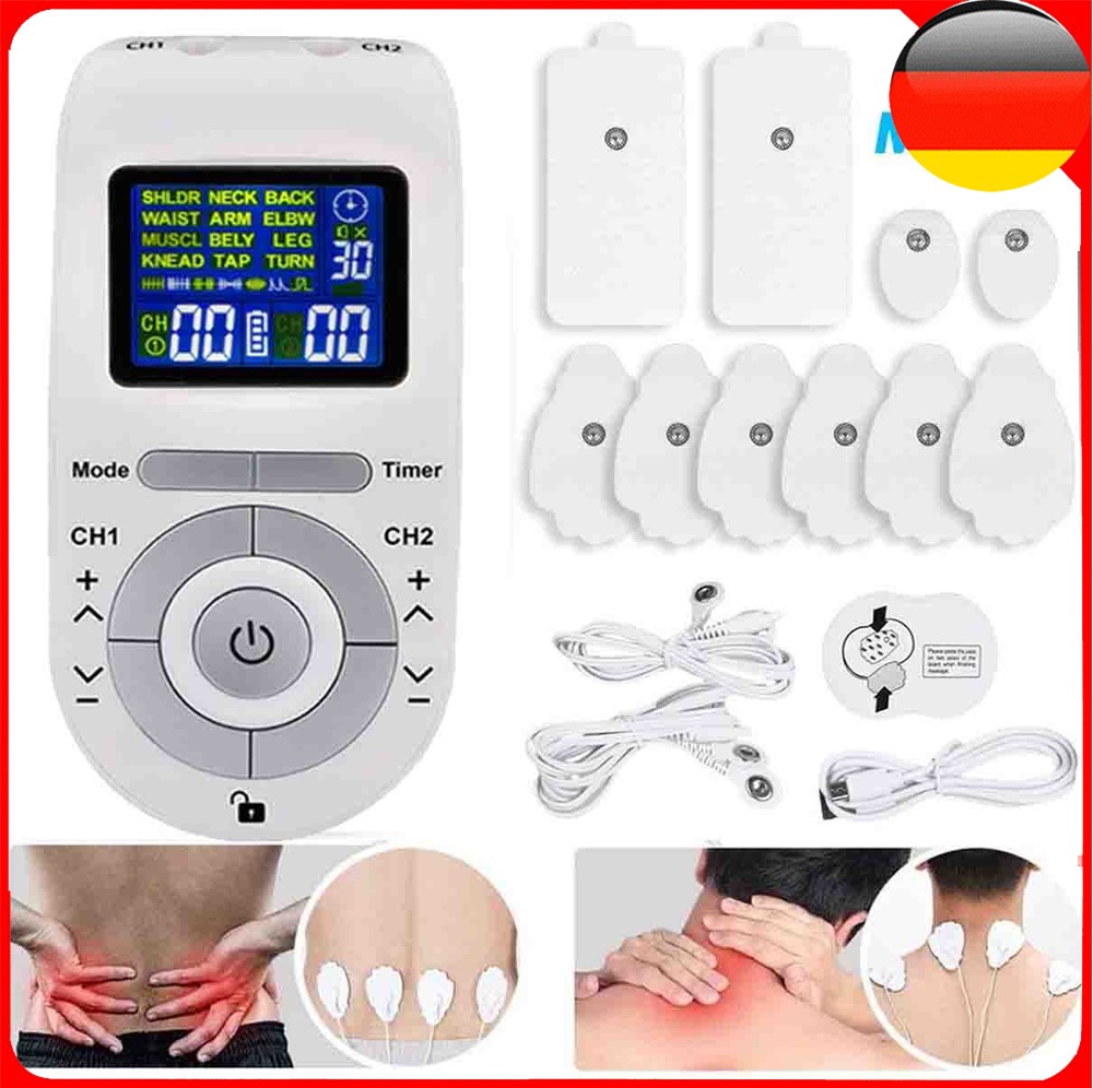 Profi TENS Reizstromgerät EMS-Puls-Massagegerät Elektrotherapie Muskelstimulator