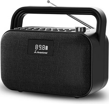 Powerbyte - Portable FM Radio Digital with Powerful 30W Stereo Bluetooth Speaker