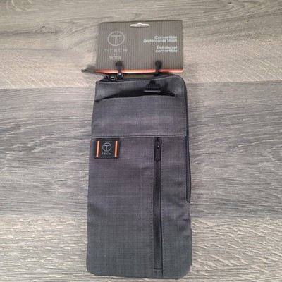 T-Tech By Tumi Gray Convertible Undercover Stash Zip Pockets