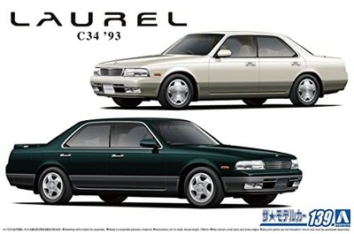 Aoshima 1/24 Nissan GC34 Laurel Medalist V Club S 1993 Pre-colored Model Kit NEU
