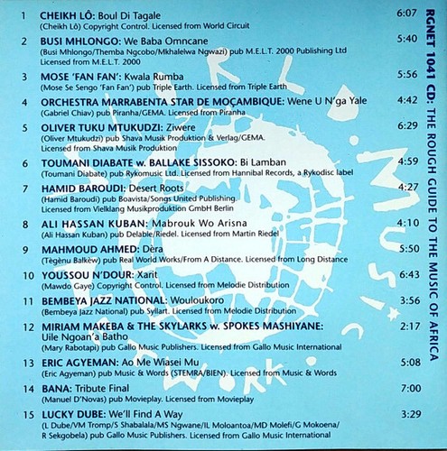 The Rough Guide To The Music Of Africa - Preowned CD - Picture 3 of 4