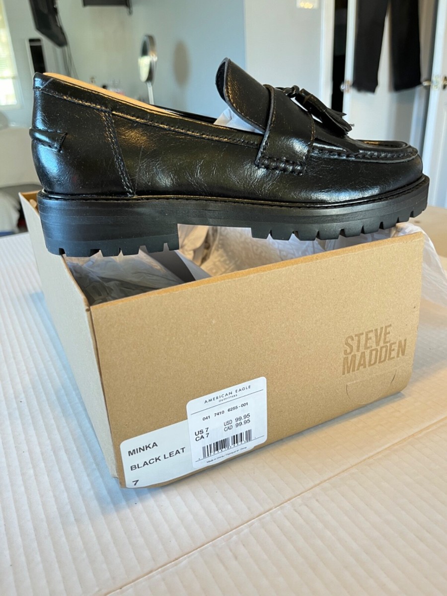 Steven Madden “Minka” Black Tassel Loafers MINKA Black Leather Women main image 4