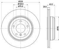 2X Hella 8DD 355 109-941 Bremsscheibe FüR Bmw