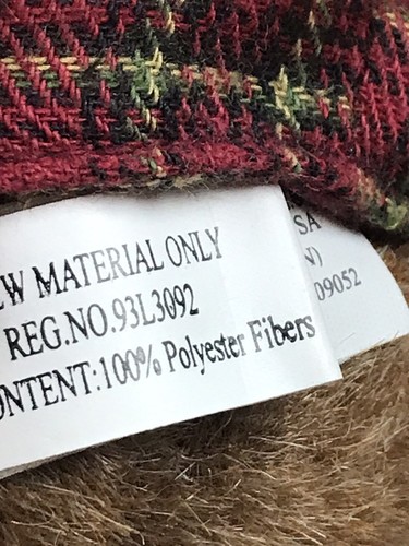 OSO DE PELUCHE ARTICULADO CON CAÑA DE PESCAR ADORNO DE NAVIDAD - Imagen 4 de 6