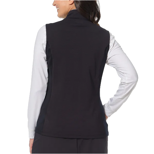 Greg Norman Women's Ribbed Full-Zip vest | Black | 2X-Large - Picture 3 of 4