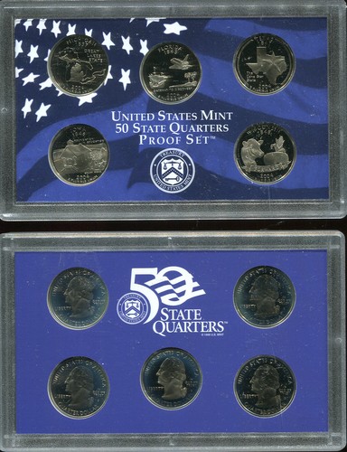 2004-S US MINT PLAD STATE QUARTER PF SET (D617) CON SCATOLA E CERTIFICATO DI AUTENTICITÀ - Foto 1 di 4