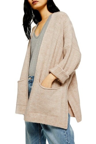 Topshop Long Cardigan Open Front 