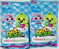 Cats VS Pickles Kittens Vs Gherkins Plush Mystery 2 Surprise Toys Lot of 2