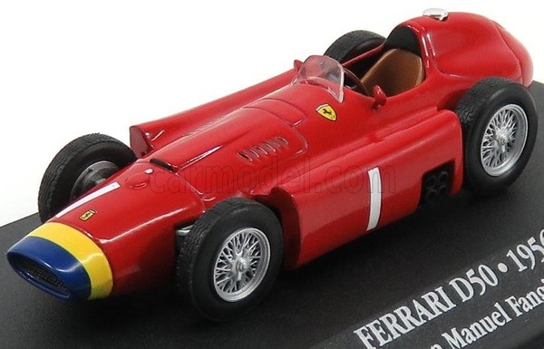 Statisches Modellauto Atlas Ferrari F1 D50 Long Nose #1 Fangio 1956 Massstab ...-image