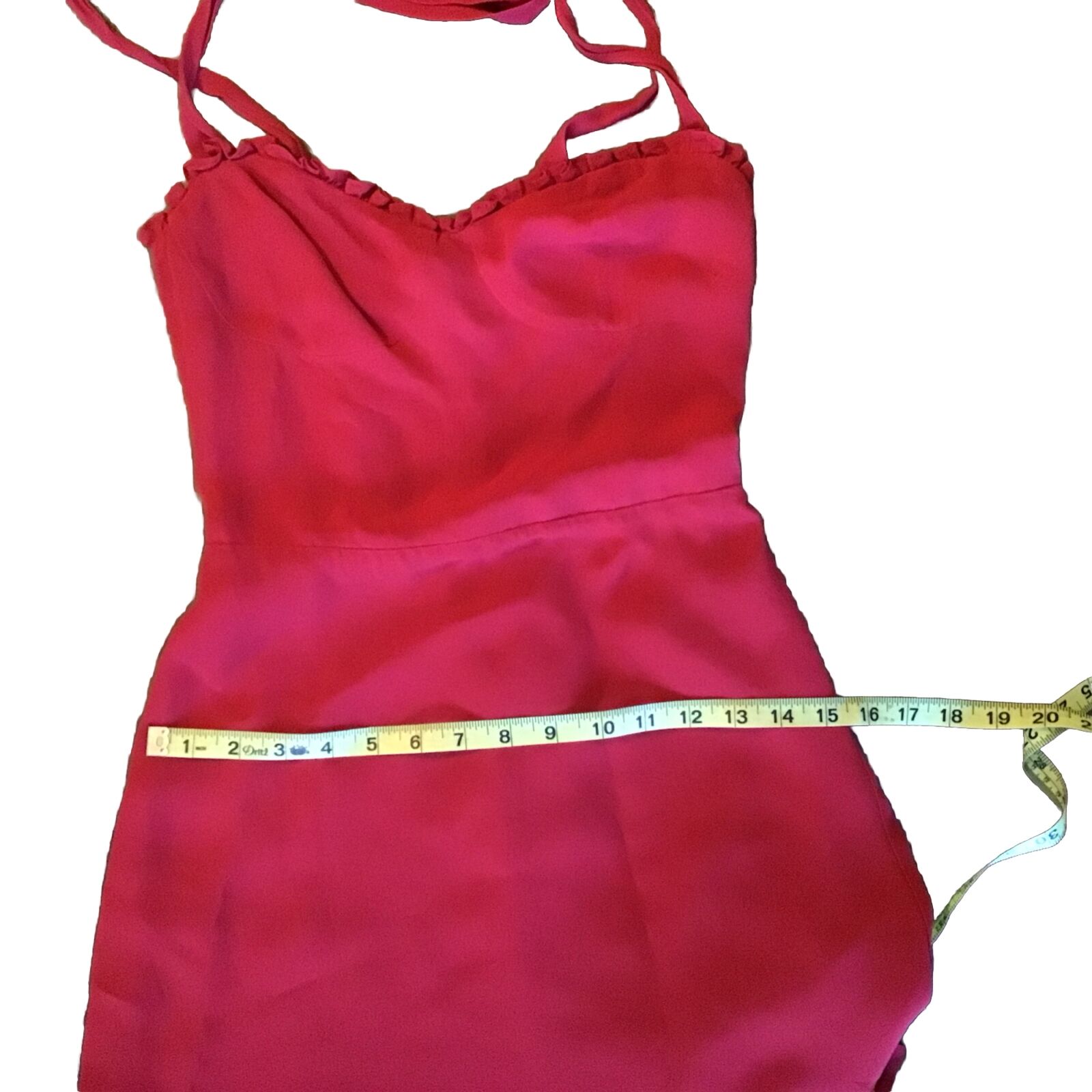 Reformation Red Christine Mini Dress Tie Shoulder… - image 10