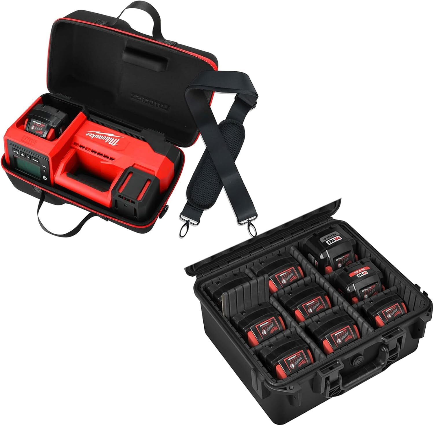 Air Compressor Storage Bag for M18 Inflator 2848-20 with M18 M12 Battery