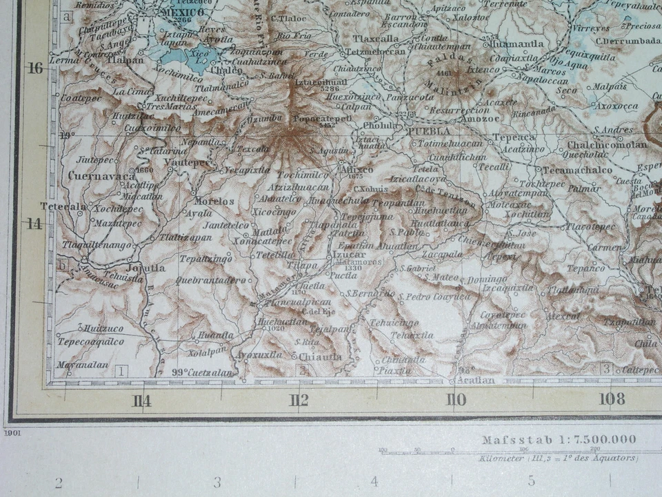 1901 ORIGINAL MAP TEXAS HOUSTON DALLAS GALVESTON NEW MEXICO CALIFORNIA BELIZE - Image 2 of 4