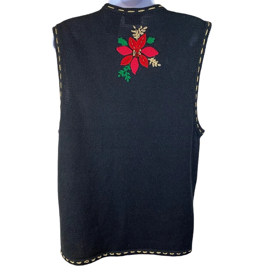 Chaleco de Navidad para mujer Bobby Brooks | Pequeño | Bordado | Cuentas | Vacaciones Foto 2 de 4