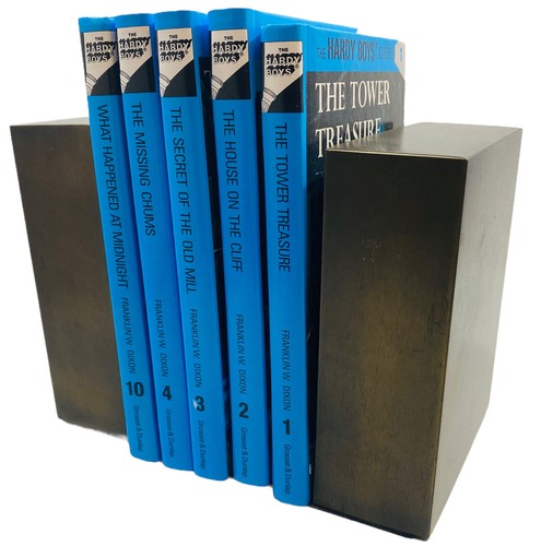 Vintage SMITHS METAL ARTS Book Ends Metal Bronze Tone Heavy 6 1/4 In x 5 In
